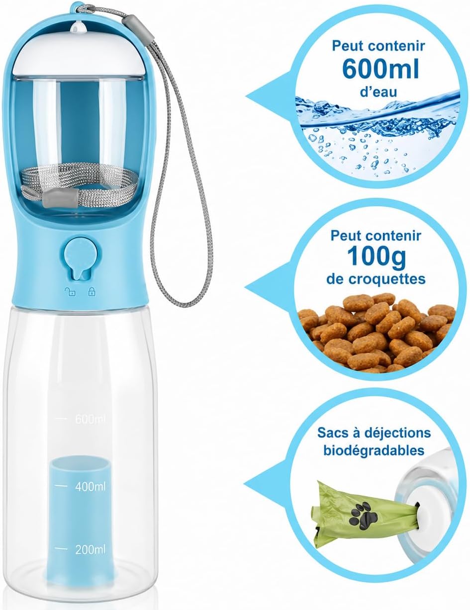Gourde 3-en -1 pour Chien & Chat